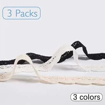 Versatile VU100 Lace Trim Set for Crafts and Decor