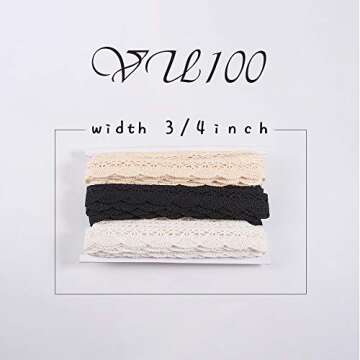 Versatile VU100 Lace Trim Set for Crafts and Decor