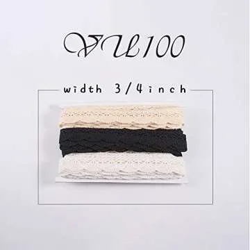Versatile VU100 Lace Trim Set for Crafts and Decor