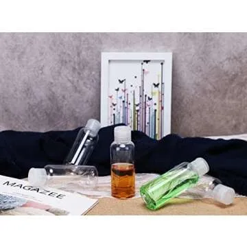 DNSEN 5 Pack 3.4oz Empty Plastic Travel Bottles for Toiletries TSA Approved Leak Proof Squeezable Travel Size Containers Travel Essentials Accessories, clear