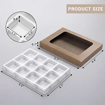 Premium Kraft Clamshells for Wax Melts - Pack of 30