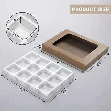 Premium Kraft Clamshells for Wax Melts - Pack of 30