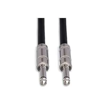 Hosa SKJ-603 1/4" TS to 1/4" TS Speaker Cable, 3 Feet Black
