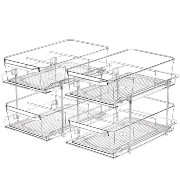 2 Tier Clear Organizer with Dividers - Perfect for Any Space