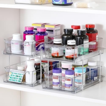 2 Tier Clear Organizer with Dividers - Perfect for Any Space