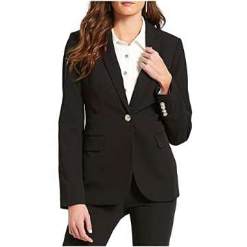 Tommy Hilfiger Women's One Button Blazer - Elevate Your Wardrobe