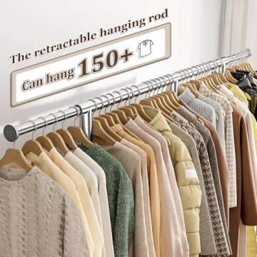 Raybee 410 LBS Heavy Duty Adjustable Clothing Rack