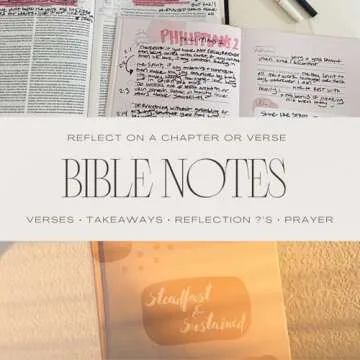 Steadfast and Sustained Bible Notes Journal Guided Devotional and Prayer Notebook for Women - SOAP Scripture, Takeaways, Notes - Gift Idea