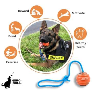Nero Ball Pro Dog Training Ball on a Rope