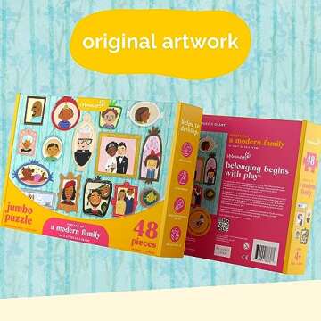 Upbounders 48 Piece Puzzle for Kids - Multicultural Family Illustrations | Ages 4+