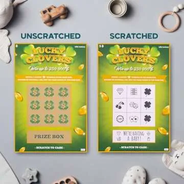 VNS Creations 5 Pack Pregnancy Announcement Scratch Off Cards - Fun Ways to Announce Pregnancy - Bab...