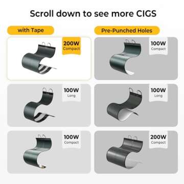 BougeRV Yuma 200W CIGS Thin-Film Flexible Solar Panel, The Most Flexible Solar Panel with Tape for E...