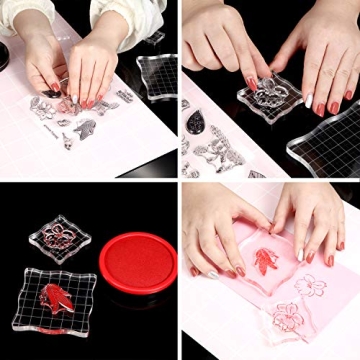 Acrylic Stamp Blocks Set for Crafting and Scrapbooking