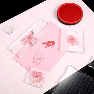 Acrylic Stamp Blocks Set for Crafting and Scrapbooking