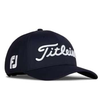 Titleist Men's Standard Tour Performance Golf Hat, Navy/White, One Size