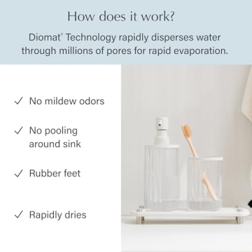 Dorai Home Sink Caddy - Sustainable Quick-Dry Stone Tray