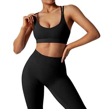 DOULAFASS Strappy Sports Bras Women Medium Support Yoga Bra