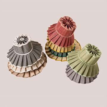 Trendy Unisex Fashion Summer Vacation Beach for Sun Straw Bucket Jazz Hat Cowboy Breathable Hat Sunproof Straw Cap Pleat Head Size 53cm