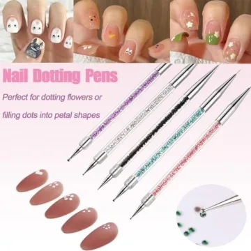 AIBEE Double-Ended Nail Art Brushes Set for Creativity