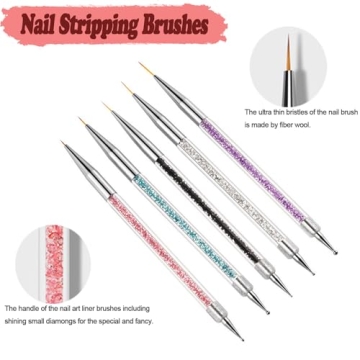 AIBEE Double-Ended Nail Art Brushes Set for Creativity