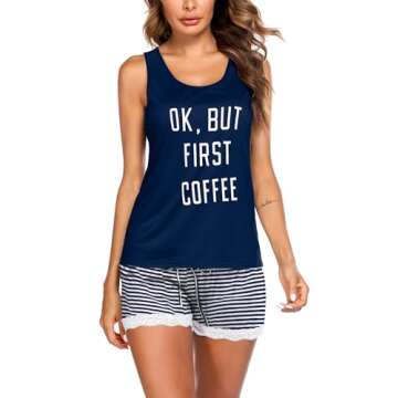 Cozy Ekouaer Women's Pajama Sets - Stylish Comfort in Navy Blue