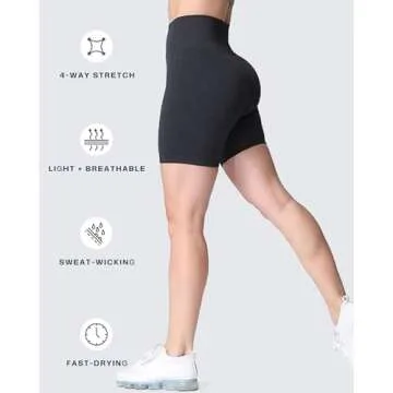 Aoxjox Seamless Workout Biker Shorts for Women High Waisted