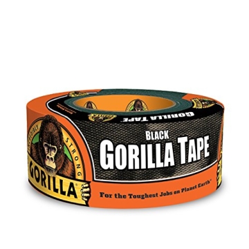 Gorilla Black Duct Tape, 1.88" x 12 yd - Heavy-Duty & Weather-Resistant