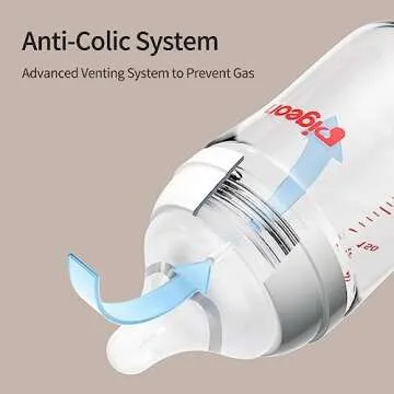 Pigeon Glass Nursing Bottle 8.1 Oz Wide Neck Pack of 2