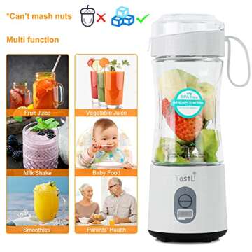 TastLi USB Rechargeable Mini Blender for Smoothies