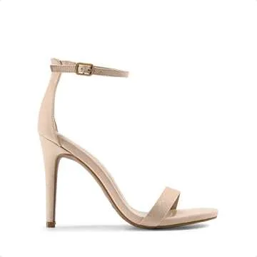 DREAM PAIRS Elegant Floral Ankle Strap High Heels