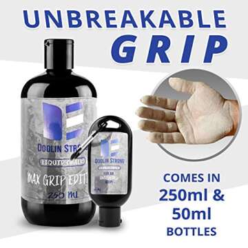 Doolin Strength Liquid Chalk 50ml - Weightlifting Chalk - Superior Grip and Sweat-Free Hands for Gym, Sports, Rock Climbing, Lifting, Workout, Bouldering, Gymnastics, Fitness and More