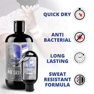 Doolin Strength Liquid Chalk 50ml - Weightlifting Chalk - Superior Grip and Sweat-Free Hands for Gym, Sports, Rock Climbing, Lifting, Workout, Bouldering, Gymnastics, Fitness and More