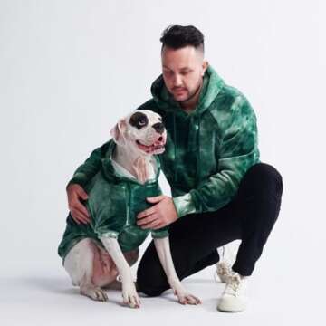 Spark Paws Dog Hoodie - Premium Quality, Buttery Soft, Superior Comfort and Fit, Calming Fleece Interior, Suitable for All Breeds -Green Skydye, 4XL