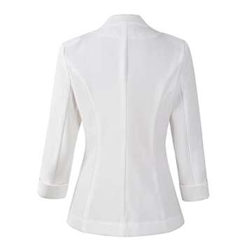 Womens Casual 3/4 Sleeve Lightweight Blazer for Office