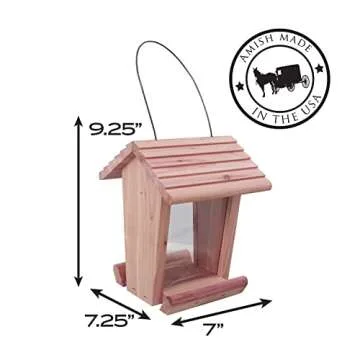 Attractive and Durable Pennington Cedar Treater Bird Feeder for Songbirds - Weather Resistant, Easy ...