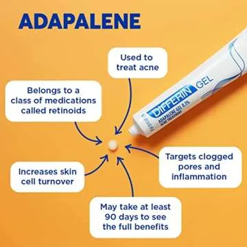 Differin Adapalene Gel 0.1% Acne Treatment, 0.5 Ounces each (Value Pack of 3)