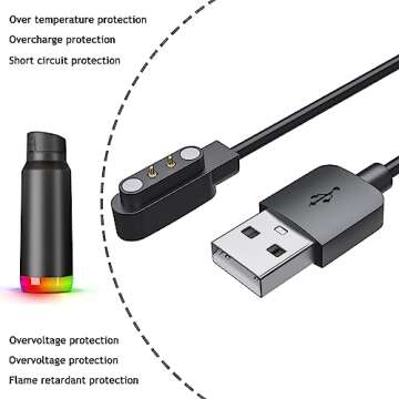 YwonShne Charger Compatible with HidrateSpark PRO/HidrateSpark PRO Steel/HidrateSpark PRO Tumbler Charger Charging Cable Cord Magnetic USB Cradle Accessories
