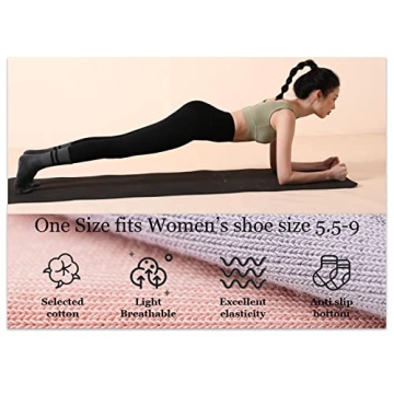 Flydo Non-Slip Yoga Socks for Women, Grips Athletic Wear