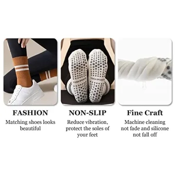 Flydo Non-Slip Yoga Socks for Women, Grips Athletic Wear