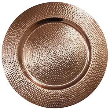 American Atelier Charger Plate Large 13” Set of 4 Decorative Service Plate for Home, Professional ...