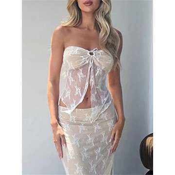 Y2K Lace Crop Top - Sexy, Trendy & Stylish