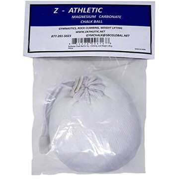 Z ATHLETIC 1oz Chalk Ball for Gymnastics, Climbing, and Weight Lifting