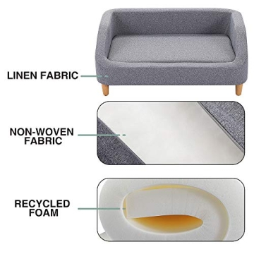 Bonzy Home Dog Sofa Bed for Large Pets with Washable Cover