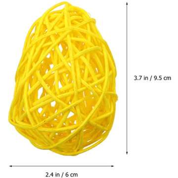 5-Pack Rattan Wicker Balls - Versatile Ornaments for DIY and Home Decor