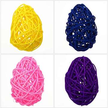 5-Pack Rattan Wicker Balls for Craft and Decor
