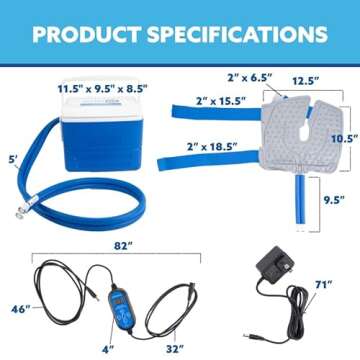 Polar Active Ice 3.0 | 9 QT Cold Therapy Ice Machine | Programmable Timer | Knee & Joint Pad | Cryotherapy Pain Relief System | Ace Bandage Style Compression