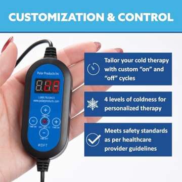 Polar Active Ice 3.0 | 9 QT Cold Therapy Ice Machine | Programmable Timer | Knee & Joint Pad | Cryotherapy Pain Relief System | Ace Bandage Style Compression