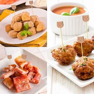 Bear Toothpicks 200 Pcs for Baby Shower and Parties