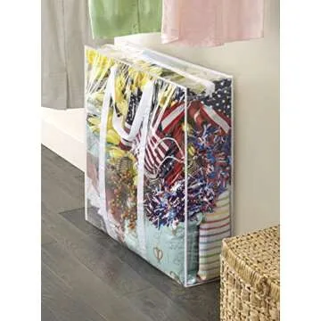 Whitmor Jumbo Everyday Holiday Bag, Seasonal Storage for Easter, Fourth of July, Fall & Christmas, C...