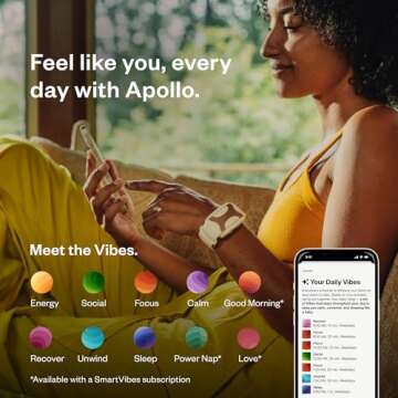 Apollo Neuro Sleep Aid & Stress Relief Wearable - Help Improve Sleep, Calm Mind and Body, Stimulate Vagus Nerve, Rebalance Nervous System (Rose)